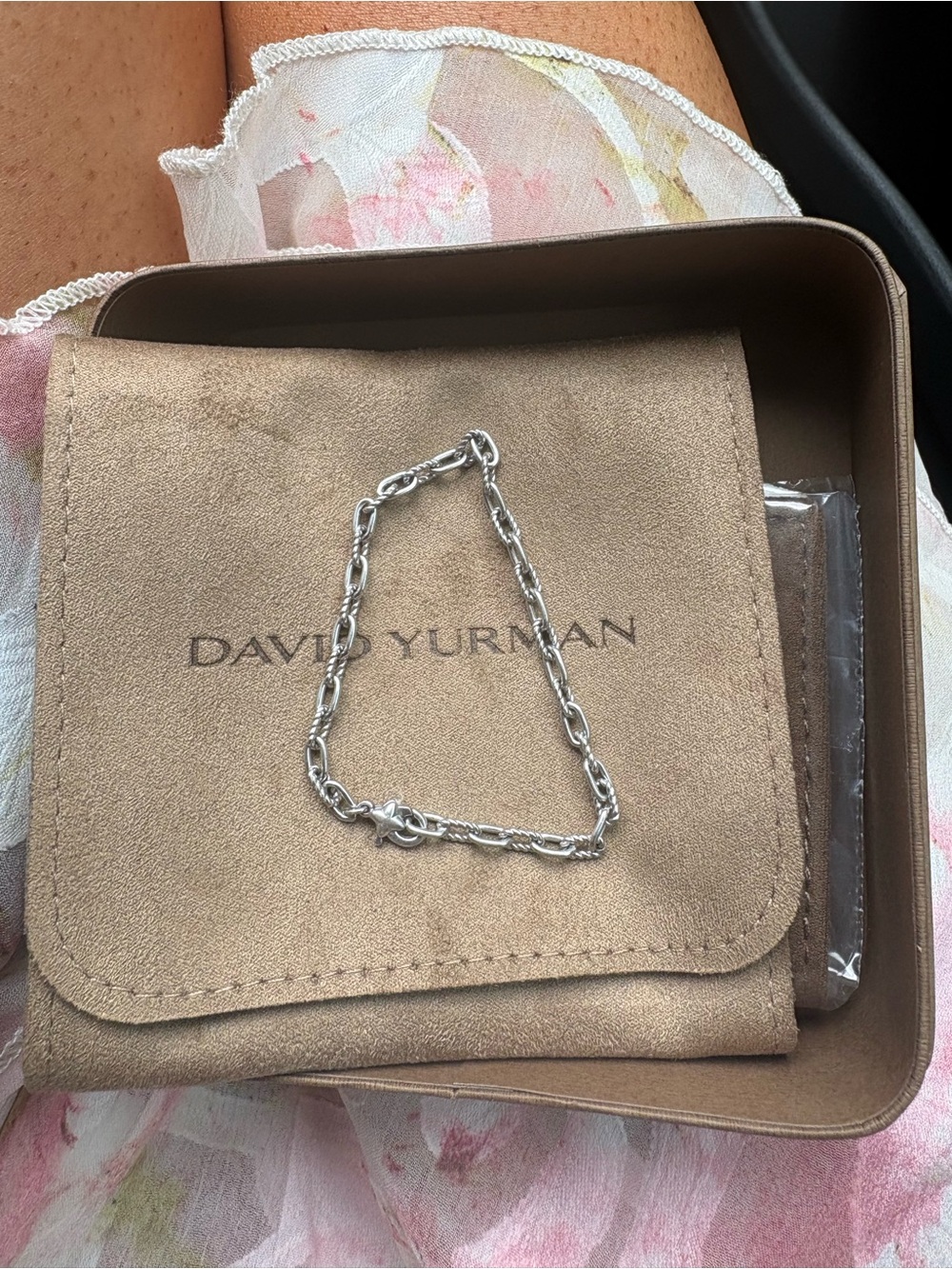 David Yurman Silver Link Bracelet — Sterling Chain - Madison Bracelet size Small